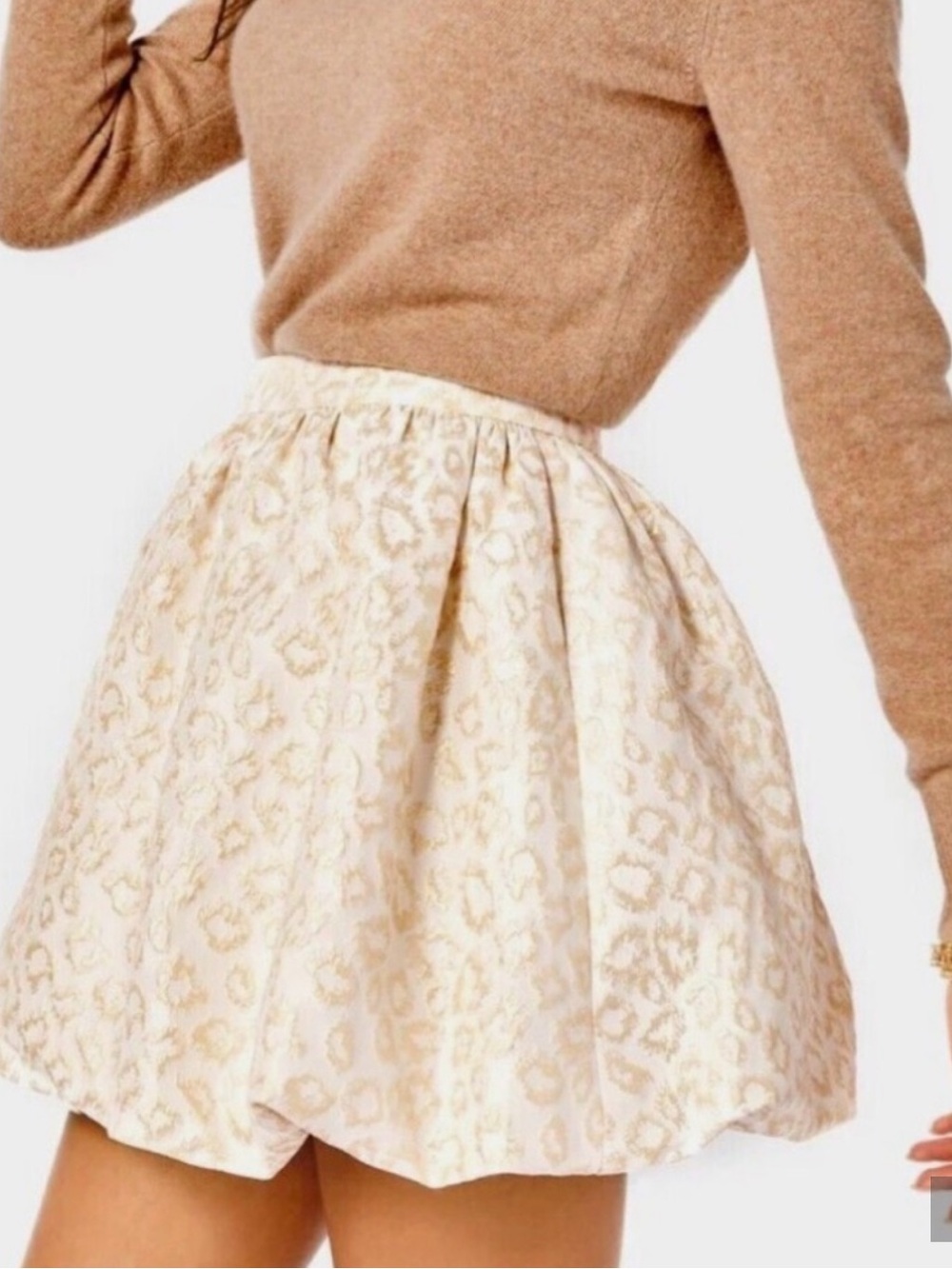 Lilly Pulitzer Cream and Gold Mini Skirt